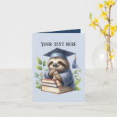 Schattige Afstuderen luiaard bericht toevoegen Kaart (Gele Bloem)