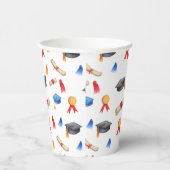 Schattige Afstuderen met patroon Papieren Bekers (Rechts)