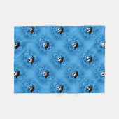 Schattige afstuderen schedel blauw Gotisch patroon Fleece Deken (Voorkant (Horizontaal))