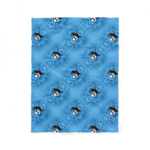 Schattige afstuderen schedel blauw Gotisch patroon