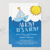 Schattige Ahoy Het is een jongen nautisch Kaart (Voorkant / Achterkant)