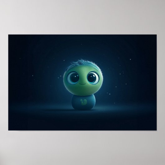 Schattige AI Pixar-geïnspireerde Fuzzy Creature Wa Poster (Voorkant)