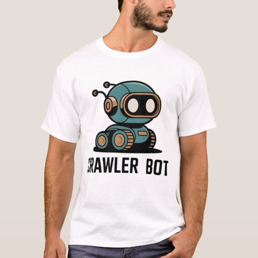 Schattige AI-Robot & Toekomstige Tech Design T-shirt (Voorkant)
