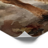 Schattige Airedale Terrier Hondenkunst Print Poste (Hoek)