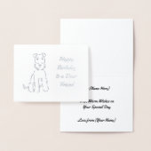 Schattige Airedale Terrier Sketch op Folie Kaarten (Display)