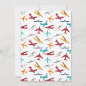 Schattige Airplane Kids Verjaardagsfeest Vliegen O Kaart (Achterkant)