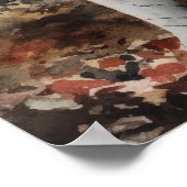 Schattige Akita Dog Art Print Poster (Hoek)