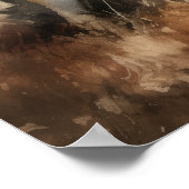 Schattige Akita Dog Art Print Poster (Hoek)