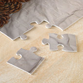 schattige akita hond die gekleed is voor kerstmis legpuzzel (Zijkant)