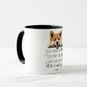 Schattige Akita-hond Grappige Op Maat Gemaakte Mok (Voorkant links)