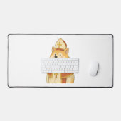 Schattige Akita Paus - Grappig Hond Design Bureaumat (Keyboard & Muis)