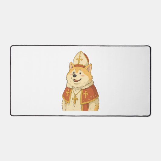 Schattige Akita Paus - Grappig Hond Design Bureaumat (Voorkant)