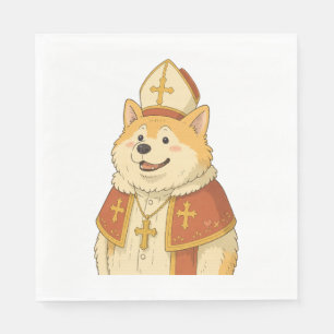 Schattige Akita Paus - Grappig Hond Ontwerp Servet