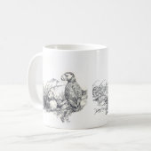 Schattige Alaska Puffins B & W Coffee Cup Mok (Voorkant links)