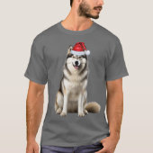 Schattige Alaskan Malamute Hondenliefhebber Funny  T-shirt (Voorkant)