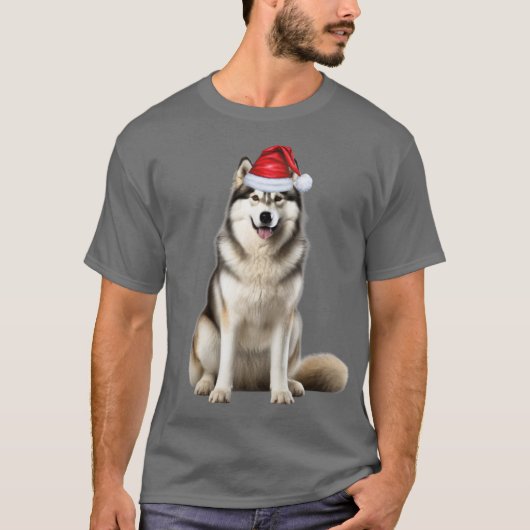 Schattige Alaskan Malamute Hondenliefhebber Funny  T-shirt (Voorkant)