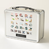 Schattige alfabet ABC Animals Custom Name School (Achterkant)