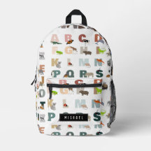 Schattige alfabet ABC Animals Custom Name School