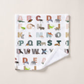 Schattige alfabet ABC Dieren Bad Handdoek (Wasdoekje)