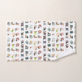 Schattige alfabet ABC Dieren Bad Handdoek (Handdoek)