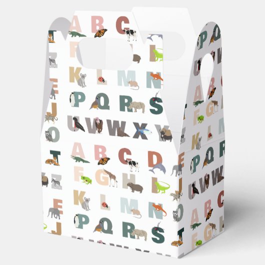 Schattige alfabet ABC Dieren Bedankdoosjes (Geopend)