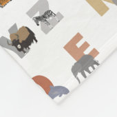 Schattige alfabet ABC Dieren Fleece Deken (Hoek)