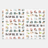 Schattige alfabet ABC Dieren Inpakpapier Vel (Voorkant 3)