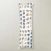 Schattige alfabet ABC Dieren Lichaamskussen (Achterkant (Verticaal))