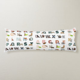 Schattige alfabet ABC Dieren Lichaamskussen