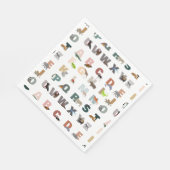 Schattige alfabet ABC Dieren Servet (Hoek)