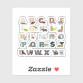 Schattige alfabet ABC Dieren Sticker (Vel)