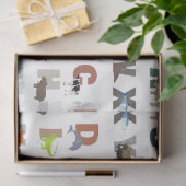 Schattige alfabet ABC Dieren Tissuepapier (Geschenk)