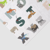 Schattige alfabet ABC Dieren Tissuepapier (Detail)