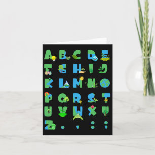 Schattige Alfabet Funny Earth Day Abc Alfabet Teac Kaart
