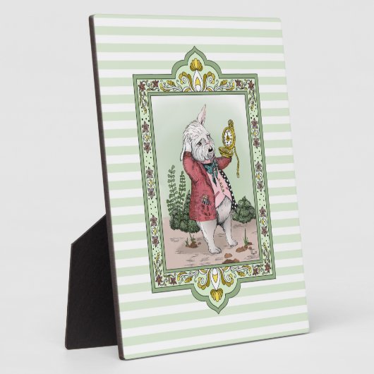 Schattige Alice in Wonderland Laat Witte Konijn Ku Fotoplaat (Zijkant)