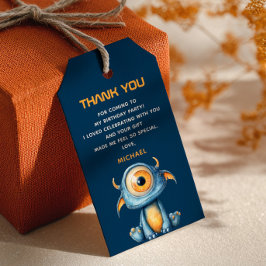 Schattige Alien Buitenruimte 1e Verjaardag Bedankt Cadeaulabel