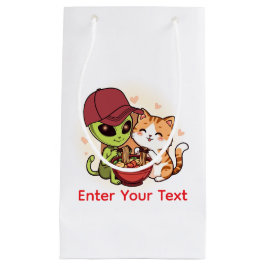 Schattige Alien Kat Ramen Kawaii Kunst Klein Cadeauzakje