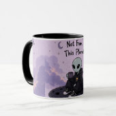 Schattige Alien Mok – Aardig Ruimteschepsel Design (Voorkant links)