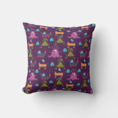 Schattige Alien Monster Ruimtepatroon Fun Kinder Kussen (Voorkant)