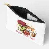 Schattige Alienkat Ramen Kawaii Kunst Etui (Open)