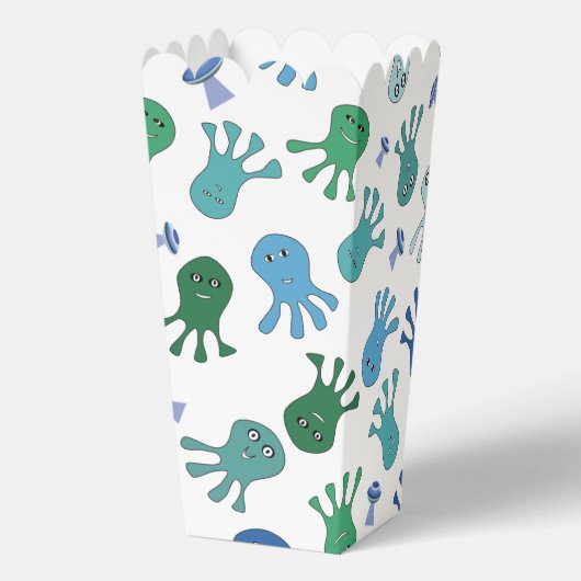 Schattige Aliens Verjaardagsfeest Bedankdoosjes (Achterkant)