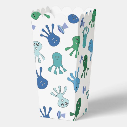 Schattige Aliens Verjaardagsfeest Bedankdoosjes (Voorkant)