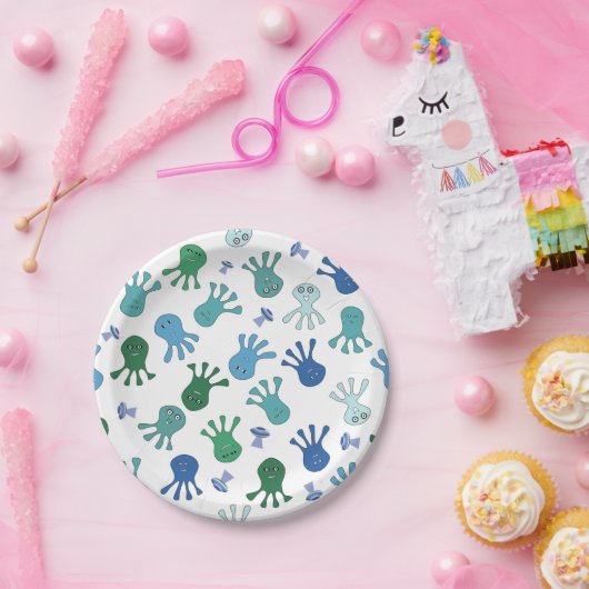 Schattige Aliens Verjaardagsfeest Papieren Bordje (Feest)