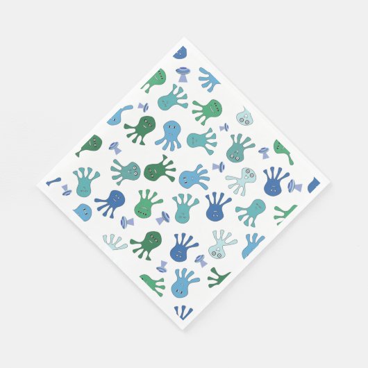 Schattige Aliens Verjaardagsfeest Servet (Hoek)