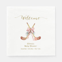 Schattige All Stars Boog Hockey Meisje Baby Shower