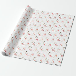 Schattige All-white Christmas Cadeaupapier