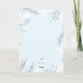 Schattige All-white Christmas Feestdagen Kaart (Achterkant)