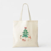 Schattige All-white Christmas Tote Bag (Achterkant)