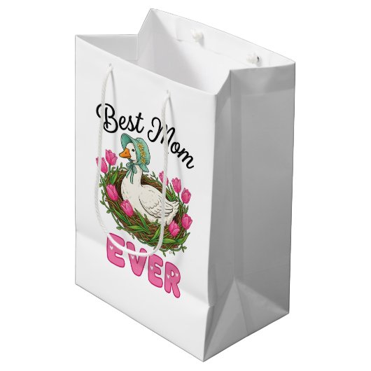 Schattige allerbeste moeder ooit Moederdag Medium Cadeauzakje (Voorkant Gekanteld)