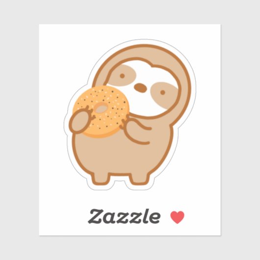 Schattige Alles Bagel Sloth Sticker (Vel)
